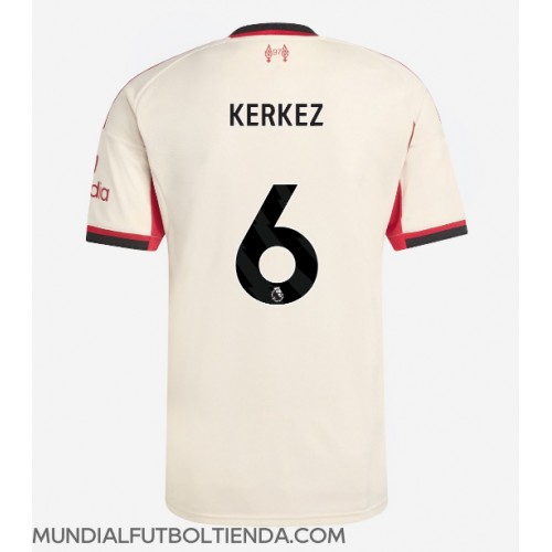 Camiseta Liverpool Milos Kerkez #6 Segunda Equipación Replica 2025-26 mangas cortas